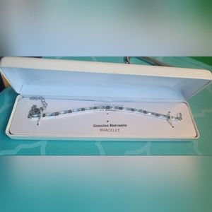 Sterling Silver Genuine Marcasite Bracelet